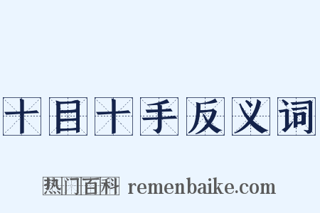 十目十手反义词是什么意思的图片